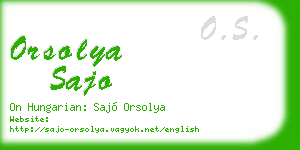 orsolya sajo business card